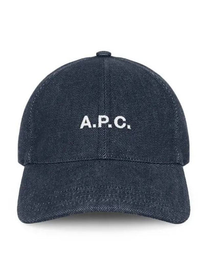 Charlie Embroidered Logo denim ball cap indigo - A.P.C. - BALAAN 2