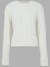 Women's Magnolia Open Back Puff Wool Knit Top Ivory - MICANE - BALAAN 7