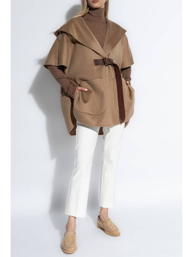 Dorico Sable Look Cashmere Cape Camel - MAX MARA - BALAAN 3