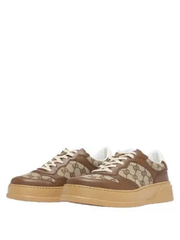 GG Supreme Canvas Low Top Sneakers Brown Beige - GUCCI - BALAAN 2