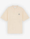 Bold Fox Head Patch Oversized Polo Shirt Beige - MAISON KITSUNE - BALAAN 2