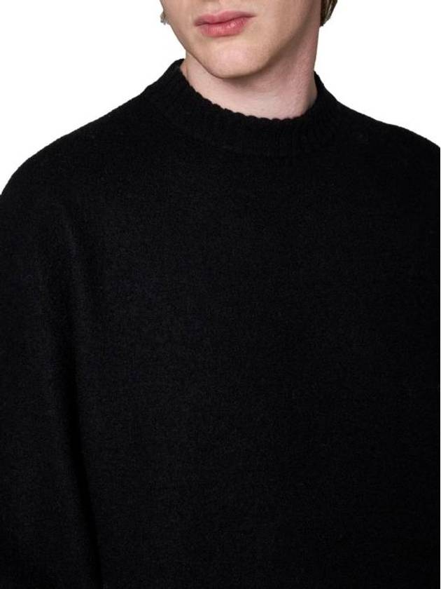 Crewneck Wool Knit Top Black - JIL SANDER - BALAAN 4