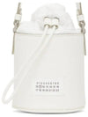 Maison Margiela Micro 5AC Number Logo Patch Shoulder Bucket Bag White - MAISON MARGIELA - BALAAN 1