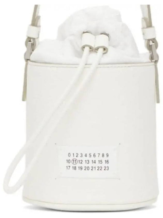 Maison Margiela Micro 5AC Number Logo Patch Shoulder Bucket Bag White - MAISON MARGIELA - BALAAN 1