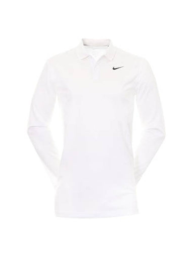 Dri Fit Victory Long Sleeve Polo Shirt White - NIKE - BALAAN 1