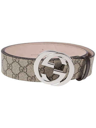 Interlocking GG Buckle Supreme Belt Beige - GUCCI - BALAAN 1