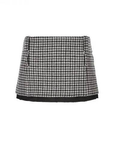 Houndstooth wool mini skirt 271464 - MIU MIU - BALAAN 1