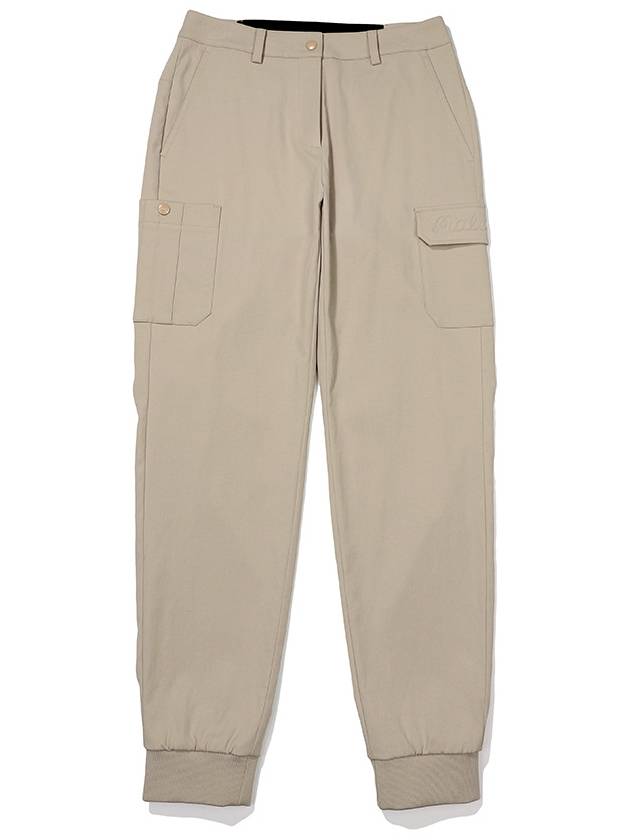 Slim Cargo Jogger Pants BEIGE WOMAN - MALBON GOLF - BALAAN 1