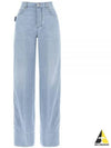 Wide Leg Denim Jeans Light Bleach - BOTTEGA VENETA - BALAAN 2