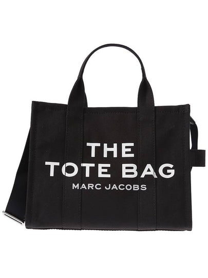 Logo Medium Canvas Tote Bag Black - MARC JACOBS - BALAAN 2