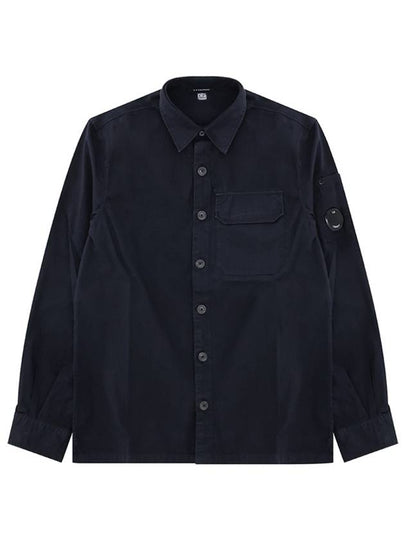 Lens Wappen Ripstop Shirt Zip Up Jacket Navy - CP COMPANY - BALAAN 2