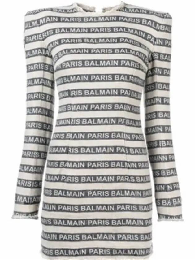 Logo cotton zipper dress RF16288 - BALMAIN - BALAAN 7