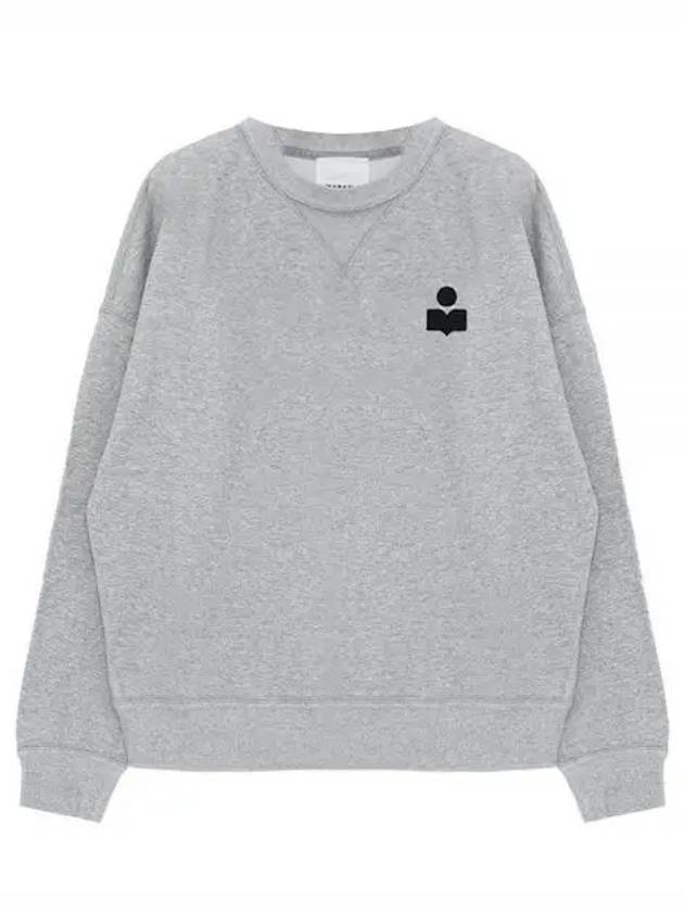 Mike Velvet Logo Sweatshirt Grey - ISABEL MARANT - BALAAN 2