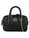 Macerate Nappa Leather Mini Bag Metal Black - MIU MIU - BALAAN 2