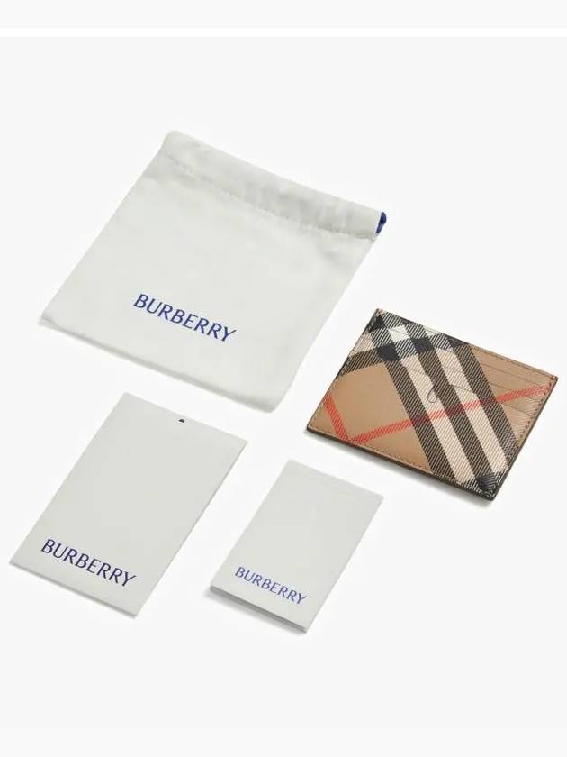 Check Card Wallet Beige - BURBERRY - BALAAN 5