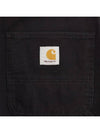 24SS logo patch single knee short pants black I027942 893K - CARHARTT - BALAAN 4