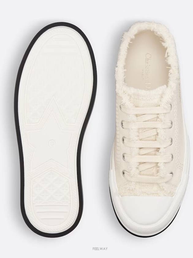 Walk'n Platform Cotton Canvas Low Top Sneakers Beige - DIOR - BALAAN 5