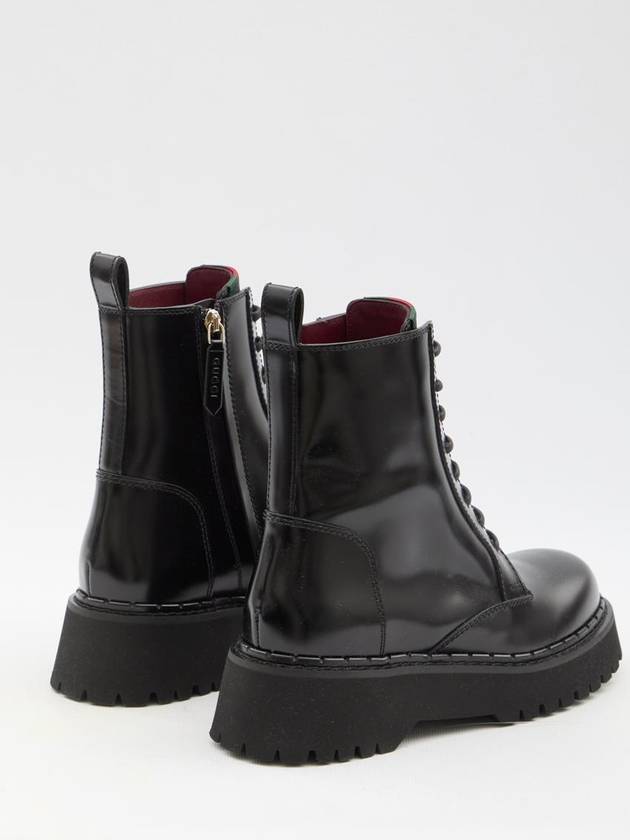 Boots With Web Detail - GUCCI - BALAAN 3