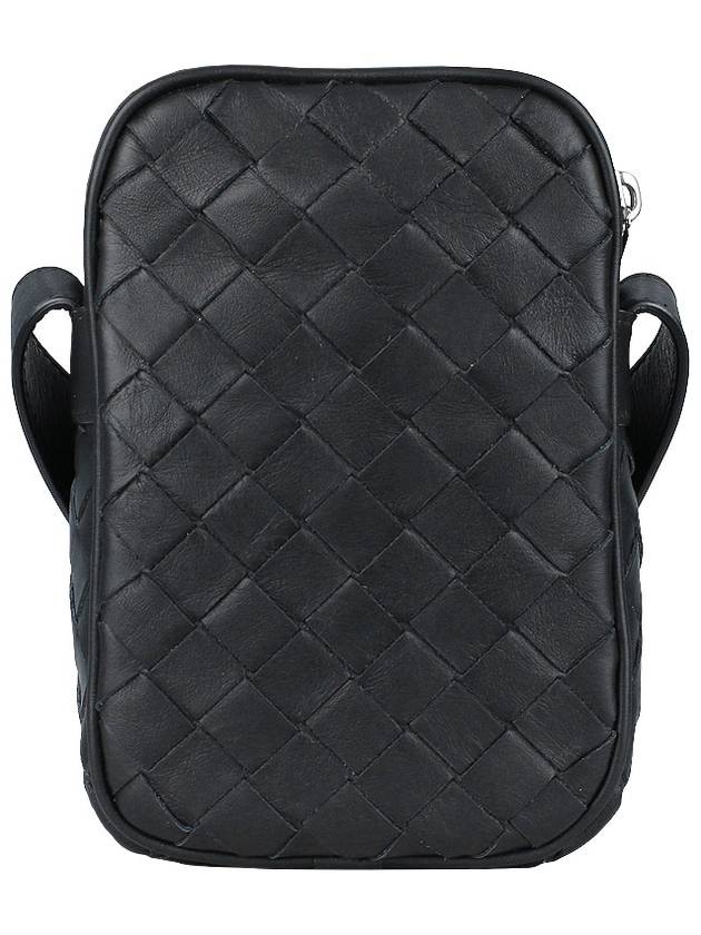 Intrecciato Zipper Leather Mini Cross Bag Black - BOTTEGA VENETA - BALAAN 6