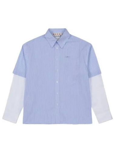 logo stripe shirt blue - MARNI - BALAAN 1