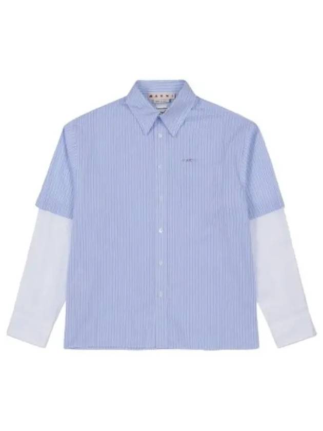 logo stripe shirt blue - MARNI - BALAAN 1