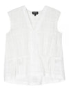 V-neck Check Pattern Sleeveless White - A.P.C. - BALAAN 2