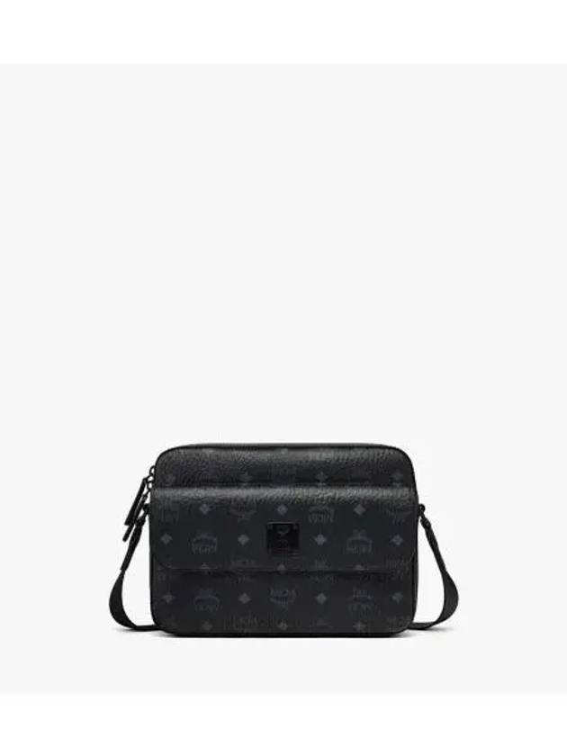 Aren Visetos Messenger Bag Black - MCM - BALAAN 1