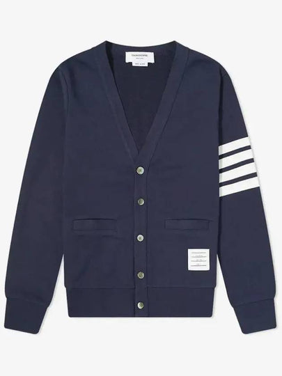 Classic V-Neck 4 Bar Stripe Cardigan Navy - THOM BROWNE - BALAAN 2