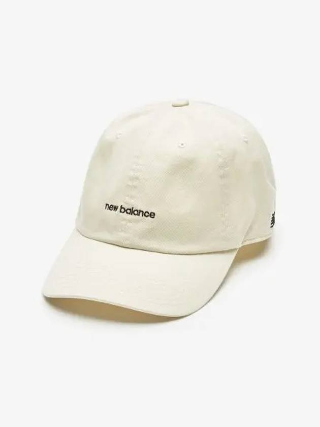 NBGDEFE802 C 64 LETTER LOGO BALLCAP PLUS SIZE CREAM - NEW BALANCE - BALAAN 1