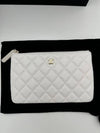 Classic small pouch caviar white gold AP4190 - CHANEL - BALAAN 5