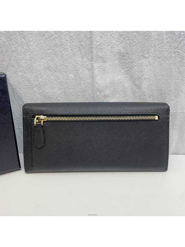 Saffiano gold logo long wallet - PRADA - BALAAN 4