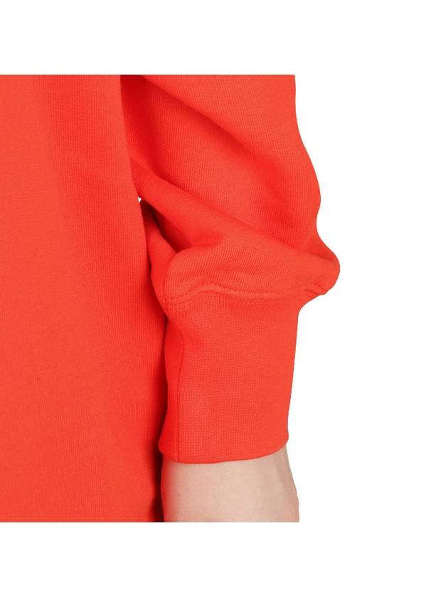 Milan Brushed Logo Midi Dress Orange - MSGM - BALAAN 8