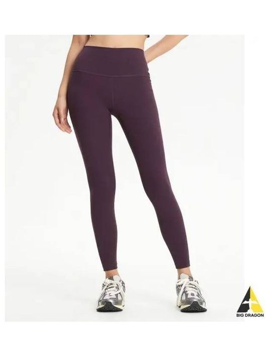 NBNSE4S052 WOMEN Ribbed 27 inch leggings PURPLE - NEW BALANCE - BALAAN 1