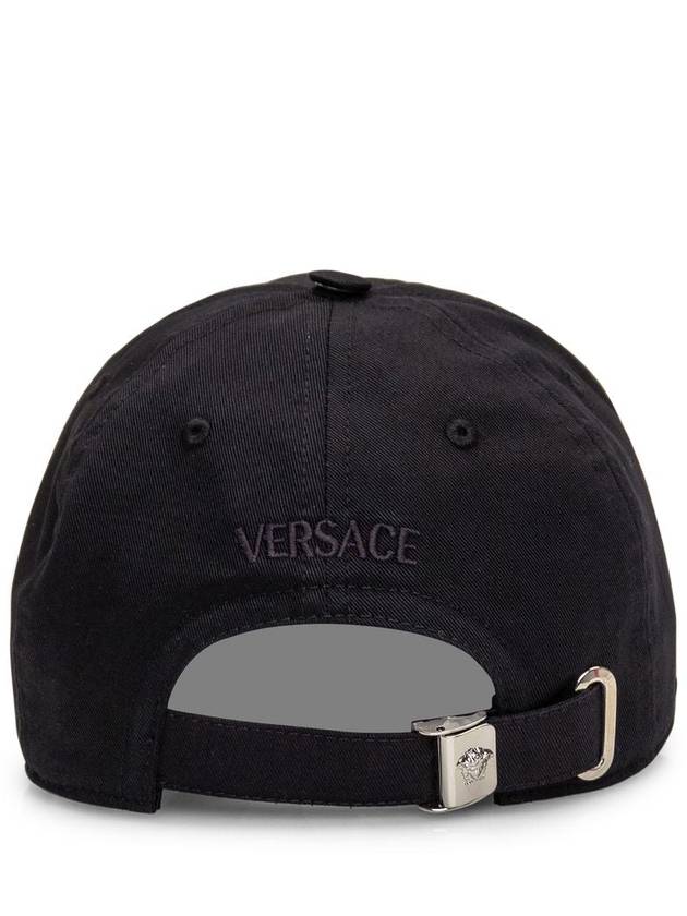 Embroidered Logo Ball Cap Black - VERSACE - BALAAN 7