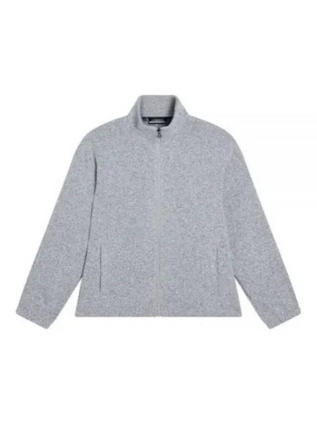 Lorentz Mid Layer Zip-Up Jacket Light Grey Melange - J.LINDEBERG - BALAAN 2