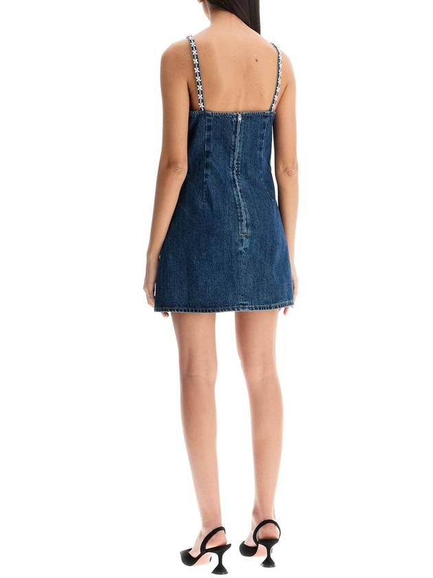 Denim strappy short dress blue - SELF PORTRAIT - BALAAN 4