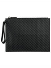 GG Micro Ssima Strap Clutch Bag Black - GUCCI - BALAAN 2