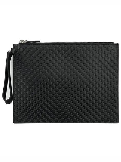 GG Micro Ssima Strap Clutch Bag Black - GUCCI - BALAAN 2