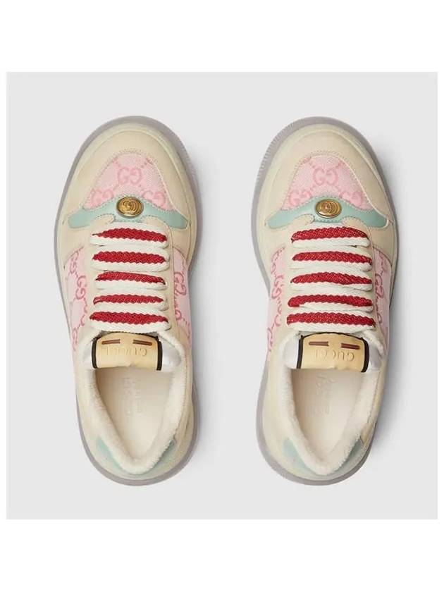 Women's Screener Logo Low-Top Sneakers Pink - GUCCI - BALAAN 6