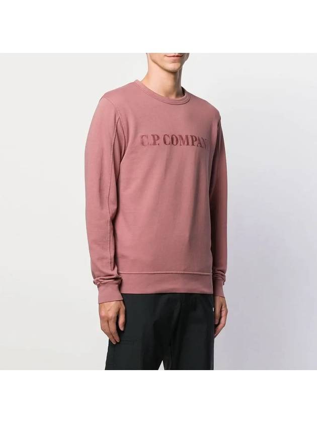 Lens Wappen Fleece Sweatshirt Pink - CP COMPANY - BALAAN 4