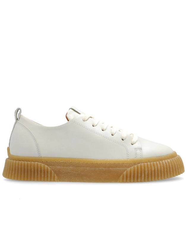 Lace up low top sneakers white - AMI - BALAAN 2