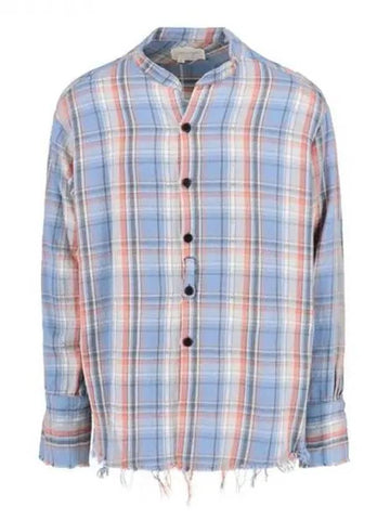 Distressed Check Cotton Shirt 271834 - GREG LAUREN - BALAAN 1