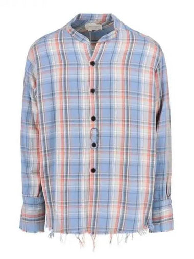 Distressed Check Cotton Shirt 270096 - GREG LAUREN - BALAAN 1