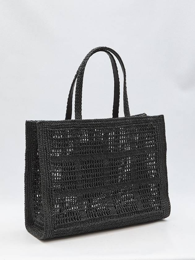 Ella Hand Crocheted Tote Bag Black - TORY BURCH - BALAAN 3