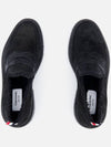 Shearling Lining Suede Penny Loafers Black - THOM BROWNE - BALAAN 6