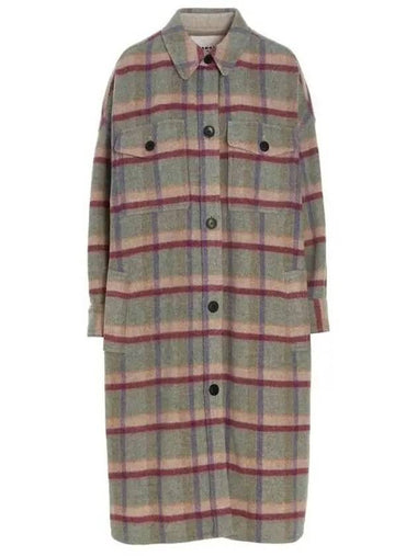 Pontia Check Wool Long Coat MA0024FA A1D26E 60CE Others - ISABEL MARANT - BALAAN 1