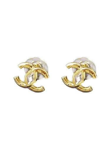 CC Logo Crystal Earrings Gold - CHANEL - BALAAN 1