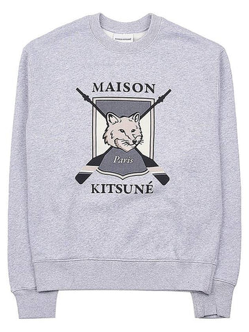 Maison Kitsune Men's College Fox Sweatshirt LM00309KM0307 LGM - MAISON KITSUNE - BALAAN 1