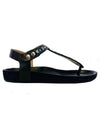 Enavi Leather Sandals Black - ISABEL MARANT - BALAAN 1