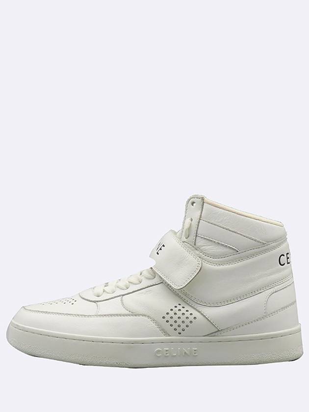 Celine 345013338C 01OP White Color Leather CT 03 High Top Velcro Women s Sneakers 36 - CELINE - BALAAN 3